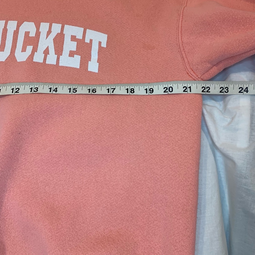 Vintage Nantucket Women’s Sweatshirt Large Peach/Pink Spellout Poly Cotton - Picture 5 of 7